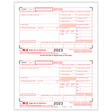 Picture of W-2 2-Up Federal IRS Copy A