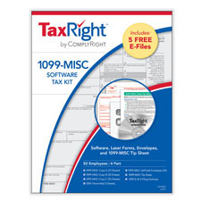 Picture of TaxRight 1099-MISC 2-Up 4-Part Kit with Envelopes & Software