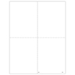 Picture of Blank W-2 4-Up Vertical and Horizontal Perforated