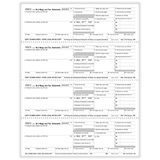 Picture of W-2 4-Up Employer Copies 1/D - Horizontal