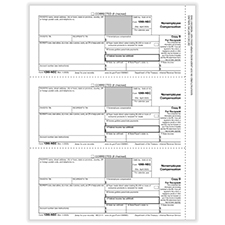 Picture of 1099-NEC 3-Up Individual Recipient Copy B