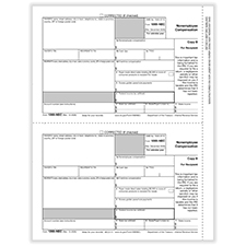 Picture of 1099-NEC 3-Up Individual Recipient Copy B