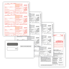 Picture of 1099-NEC 3-Up 3-Part Set w/ Self-Seal Envelopes