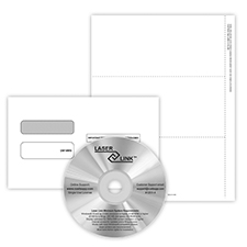 Picture of 1099-NEC 3-Up Recipient Copy Only 3-Part Blank with Self-Seal Envelopes and Software