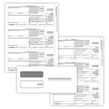 Picture of 1099-NEC Recipient Copy Only 3-Part with Envelopes