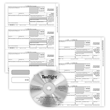 Picture of 1099-NEC 3-Up Recipient Copy Only 3-Part with Self-Seal Envelopes and Software