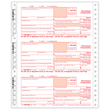 Picture of 1099-NEC Continuous 1" Wide 4-Part