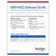 Picture of TaxRight 1099-NEC 3-Up 4-Part Kit w/Envelopes & Software