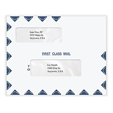 Picture of Landscape Envelope for Ultra Tax Only (Peel & Seal), Double Window, 9-1/2" x 12"