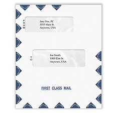 Picture of Offset Window First Class Mail Envelope (Moisture Seal), 9-1/2" x 12"