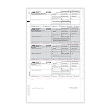 Picture of W-2  4-Up Pressure Seal 14" EZ-Fold Employee Copies B, C, 2 - Horizontal