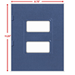 Picture of Tax Presentation Folder, Double Windows, Midnight Blue, Side-Staples, One Pocket, 8-7/8" x 11-3/8", Pack 50