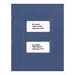 Picture of Tax Presentation Folder, Double Windows, Midnight Blue, Side-Staples, One Pocket, 8-7/8" x 11-3/8", Pack 50