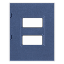 Picture of Tax Presentation Folder, Double Windows, Midnight Blue, Side-Staples, One Pocket, 8-7/8" x 11-3/8", Pack 50