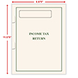 Picture of Tax Presentation Folder, Single Window, Beige, Side-Staples, One Pocket, 8-7/8" x 11-3/8", Pack 50