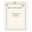 Picture of Tax Presentation Folder, Single Window, Beige, Side-Staples, One Pocket, 8-7/8" x 11-3/8", Pack 50